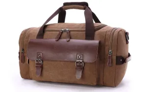 Multifunctional Outdoor Canvas Solid Travellers Brown Bags