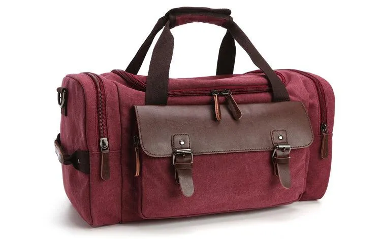 Multifunctional Outdoor Canvas Solid Travellers Brown Bags
