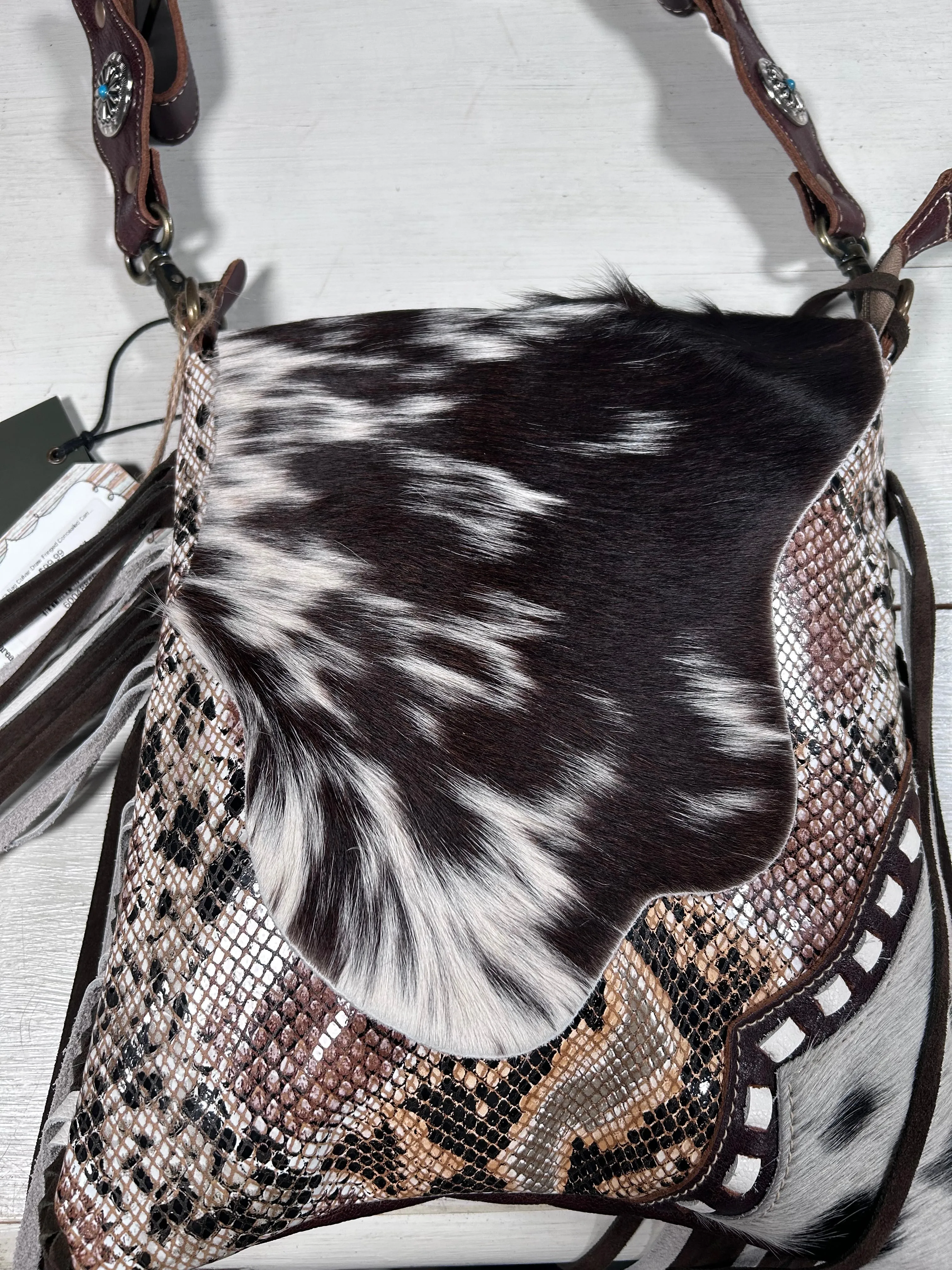 Myra Bag Culver Draw Fringed Concealed Carry bag S-8413