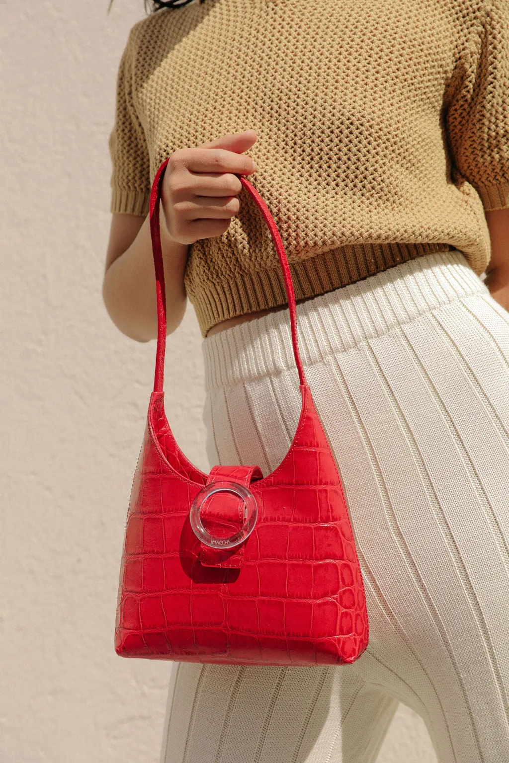 Nº44 Lucite Buckle Mini - Rouge Croc