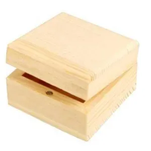 Natural Wooden Pine Jewellery Storage Box 6 cm