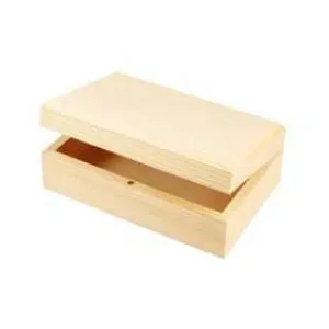 Natural Wooden Pine Jewellery Storage Decorate Wood 14cm Magnetic Trinket Box