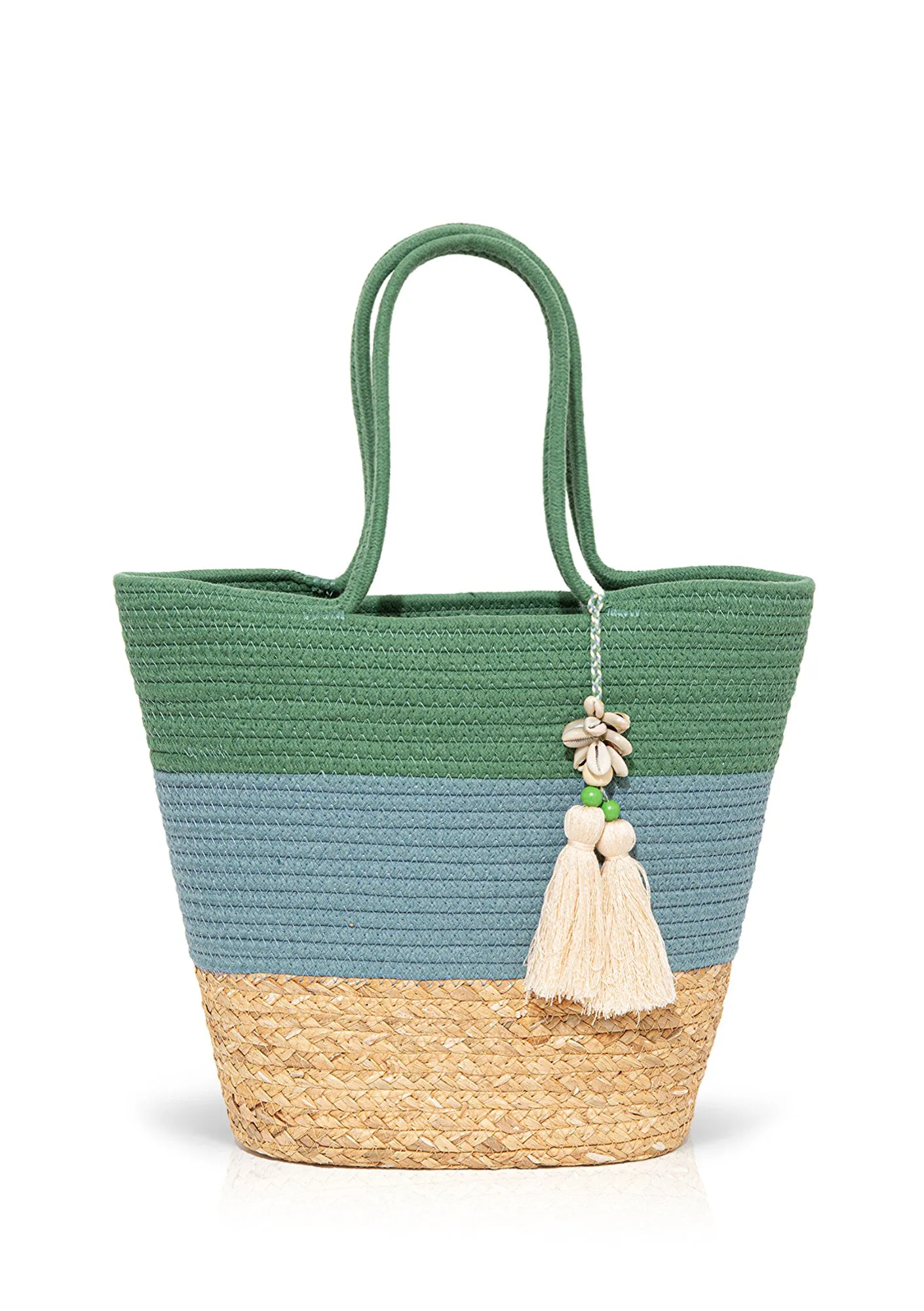 Navy Straw Shoulder Bags