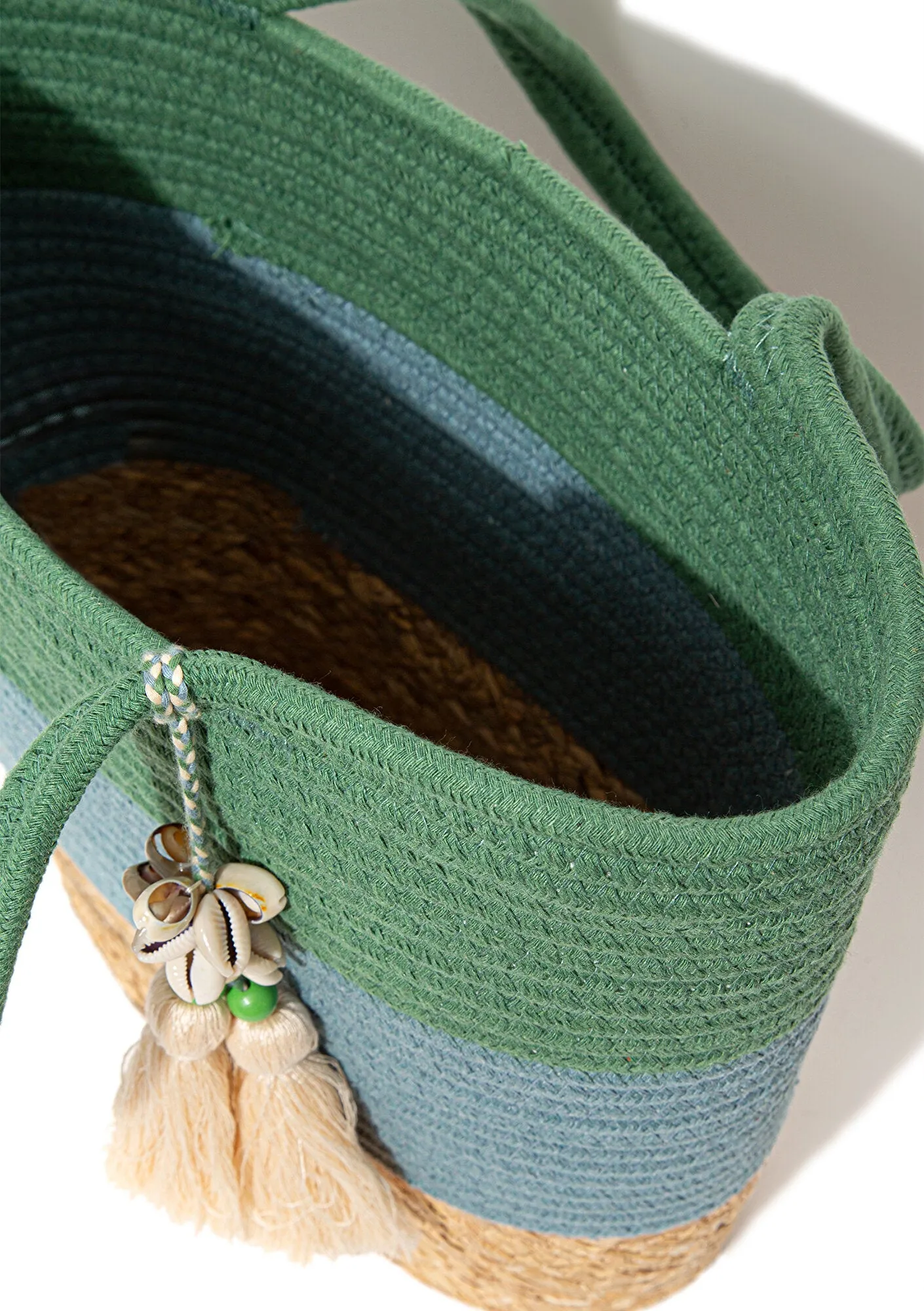 Navy Straw Shoulder Bags
