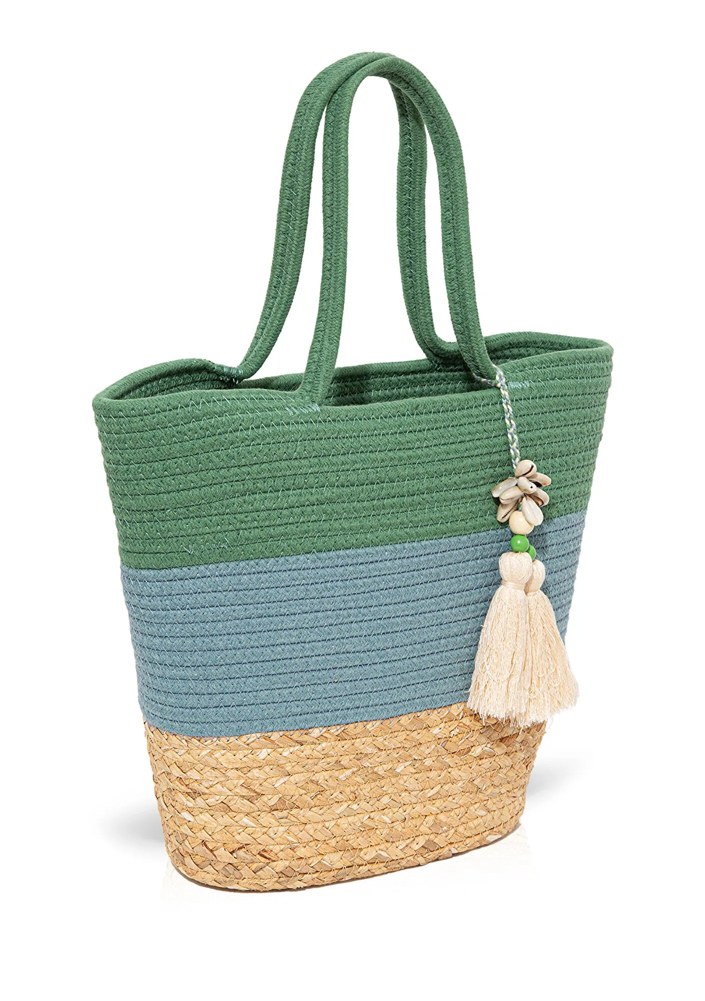 Navy Straw Shoulder Bags