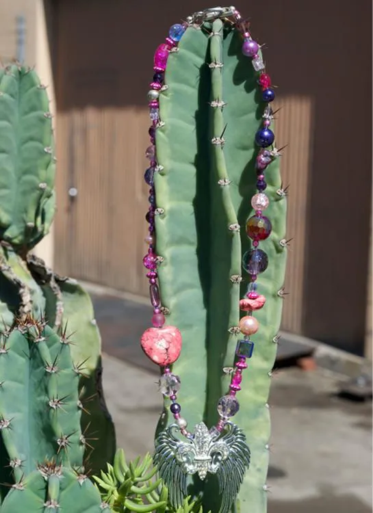 Necklace- Fleur Angel Wing