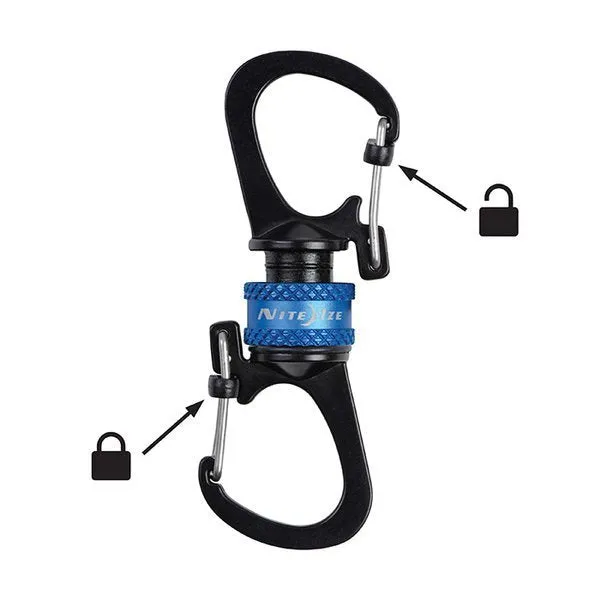 Nite Ize  SlideLock 360° Magnetic Locking Dual Carabiner