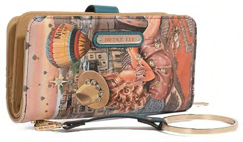 NL SIGNATURE BIFOLD WALLET WRISTLET