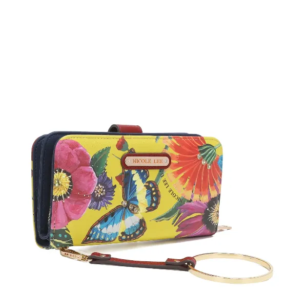 NL SIGNATURE BIFOLD WALLET WRISTLET