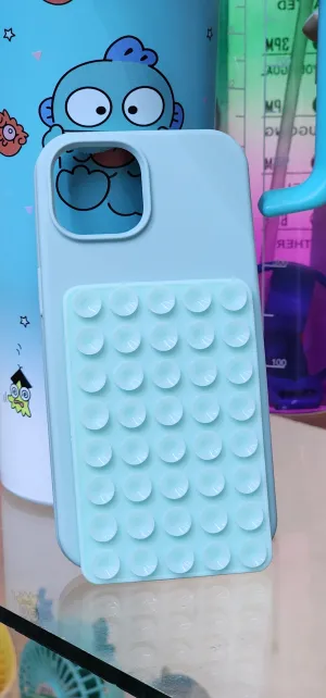 Octo buddy Silicone Suction Phone Case Adhesive Mount - Hands-Free, Strong Grip Holder for Selfies & Videos - Durable, Easy to Use - iPhone & Android Compatible - 2.25″ x 3.25
