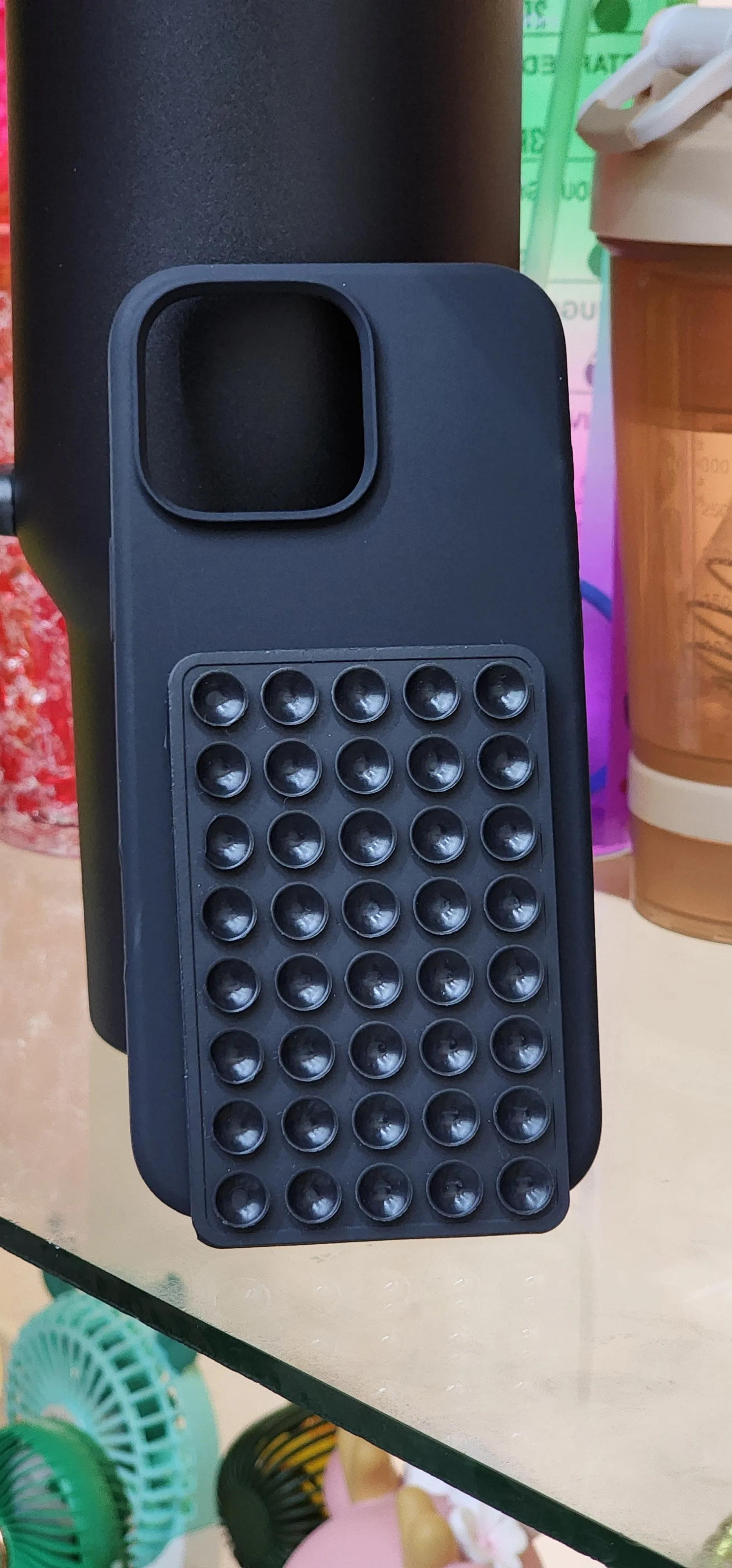 Octo buddy Silicone Suction Phone Case Adhesive Mount - Hands-Free, Strong Grip Holder for Selfies & Videos - Durable, Easy to Use - iPhone & Android Compatible - 2.25″ x 3.25
