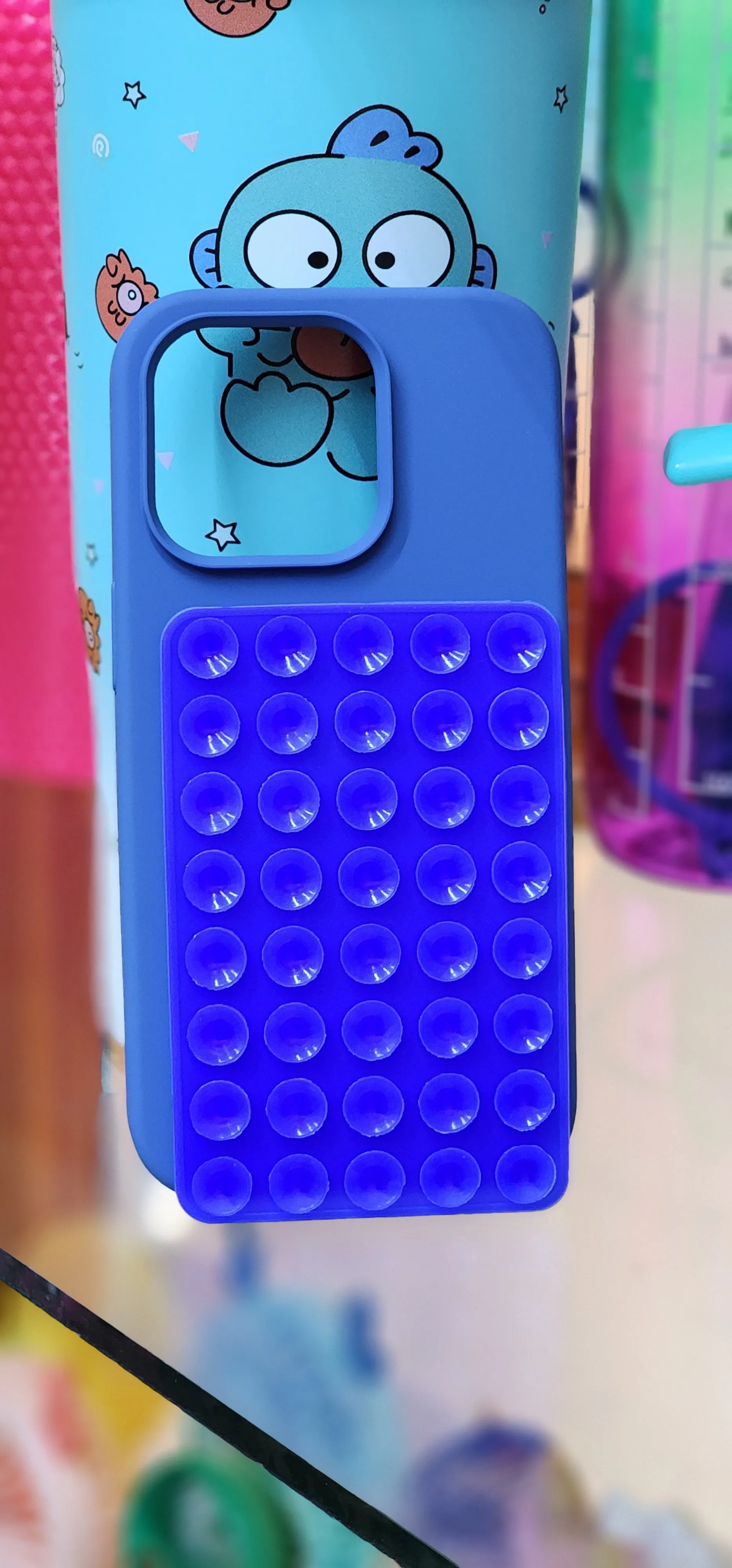 Octo buddy Silicone Suction Phone Case Adhesive Mount - Hands-Free, Strong Grip Holder for Selfies & Videos - Durable, Easy to Use - iPhone & Android Compatible - 2.25″ x 3.25