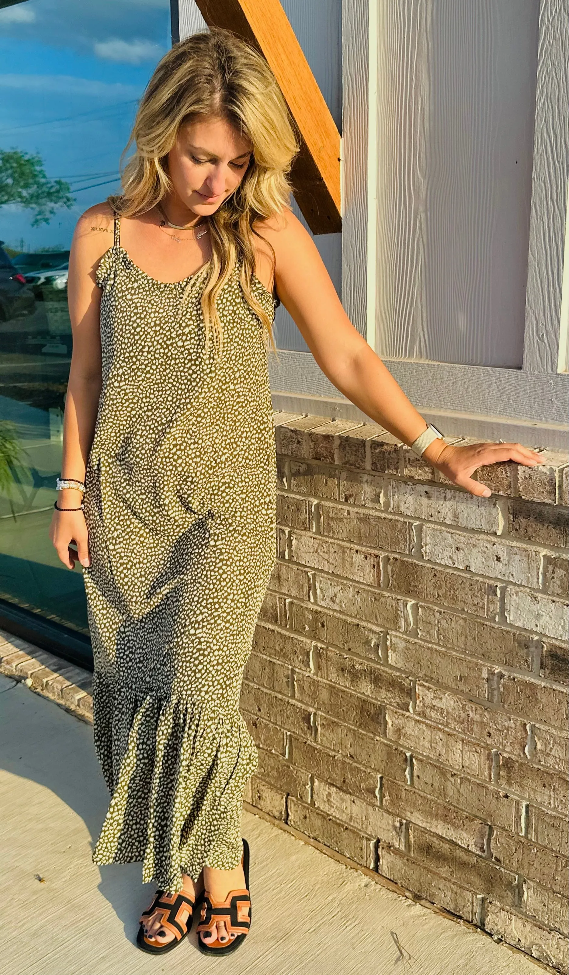 Olive Leopard Maxi