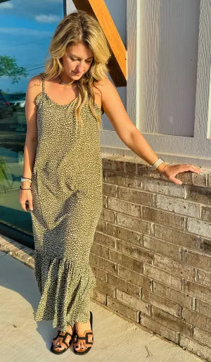 Olive Leopard Maxi