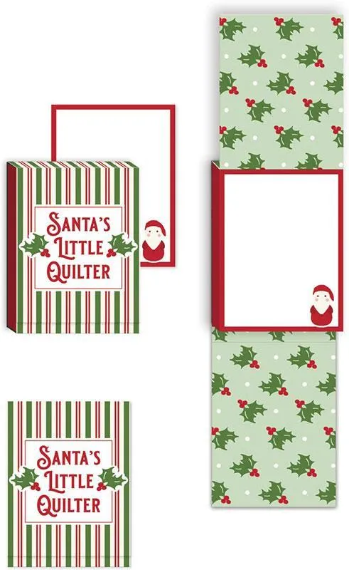 Once Upon a Christmas Pocket Notepad - Santa's Little Quilter