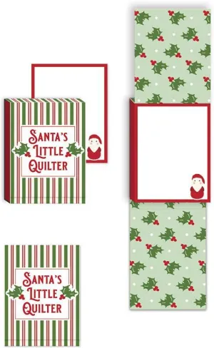 Once Upon a Christmas Pocket Notepad - Santa's Little Quilter