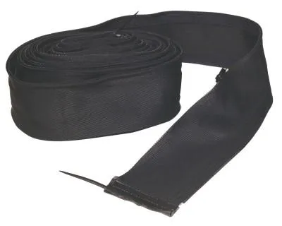 ORS Nasco 3 in x 50 ft,  Medium, Black Nylon, Cable Cover with Zipper, WC-3-50