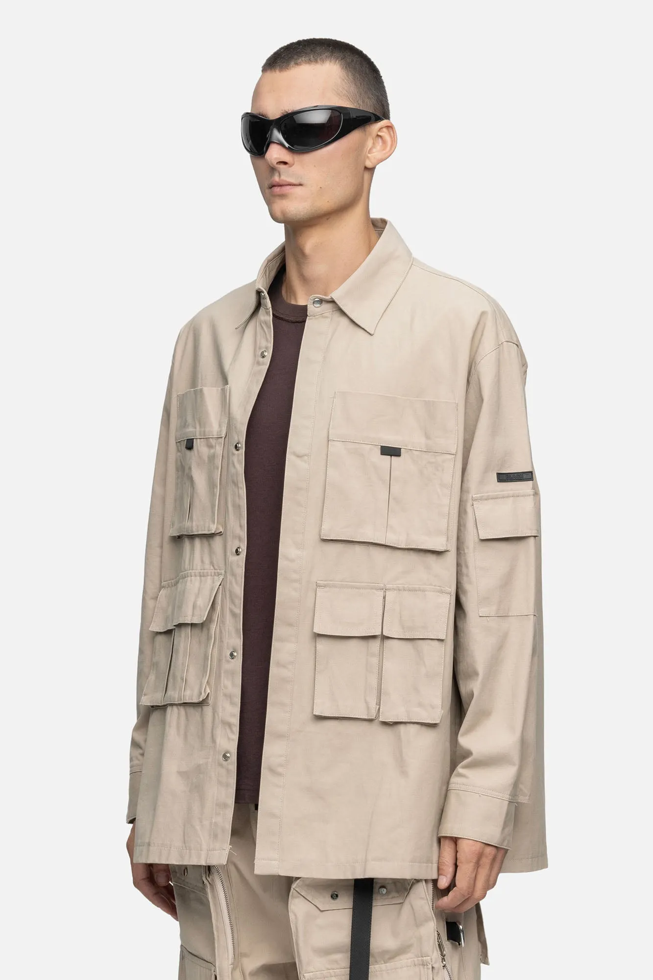 OVERSIZED CARGO SHIRT LINEN