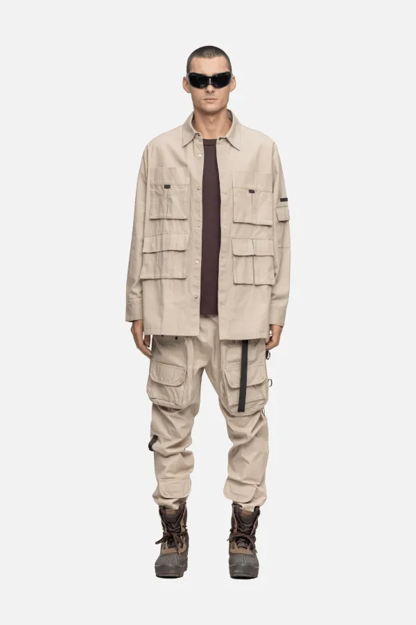 OVERSIZED CARGO SHIRT LINEN