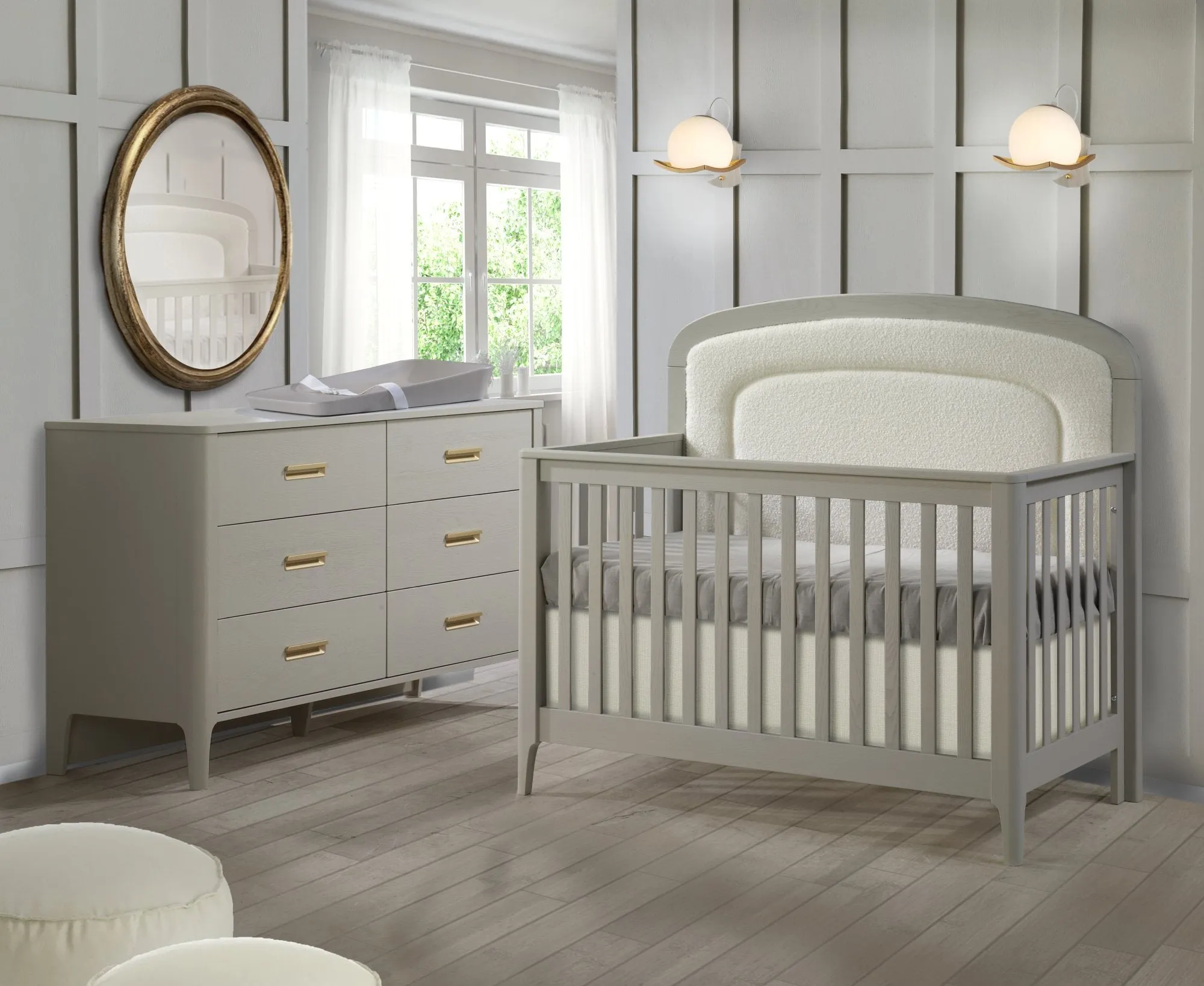 Palo 5-in-1 Upholstered Convertible Crib