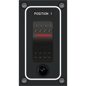 Paneltronics Waterproof Panel - DC 1-Position Illuminated Rocker Switch & Circuit Breaker [9960021B]