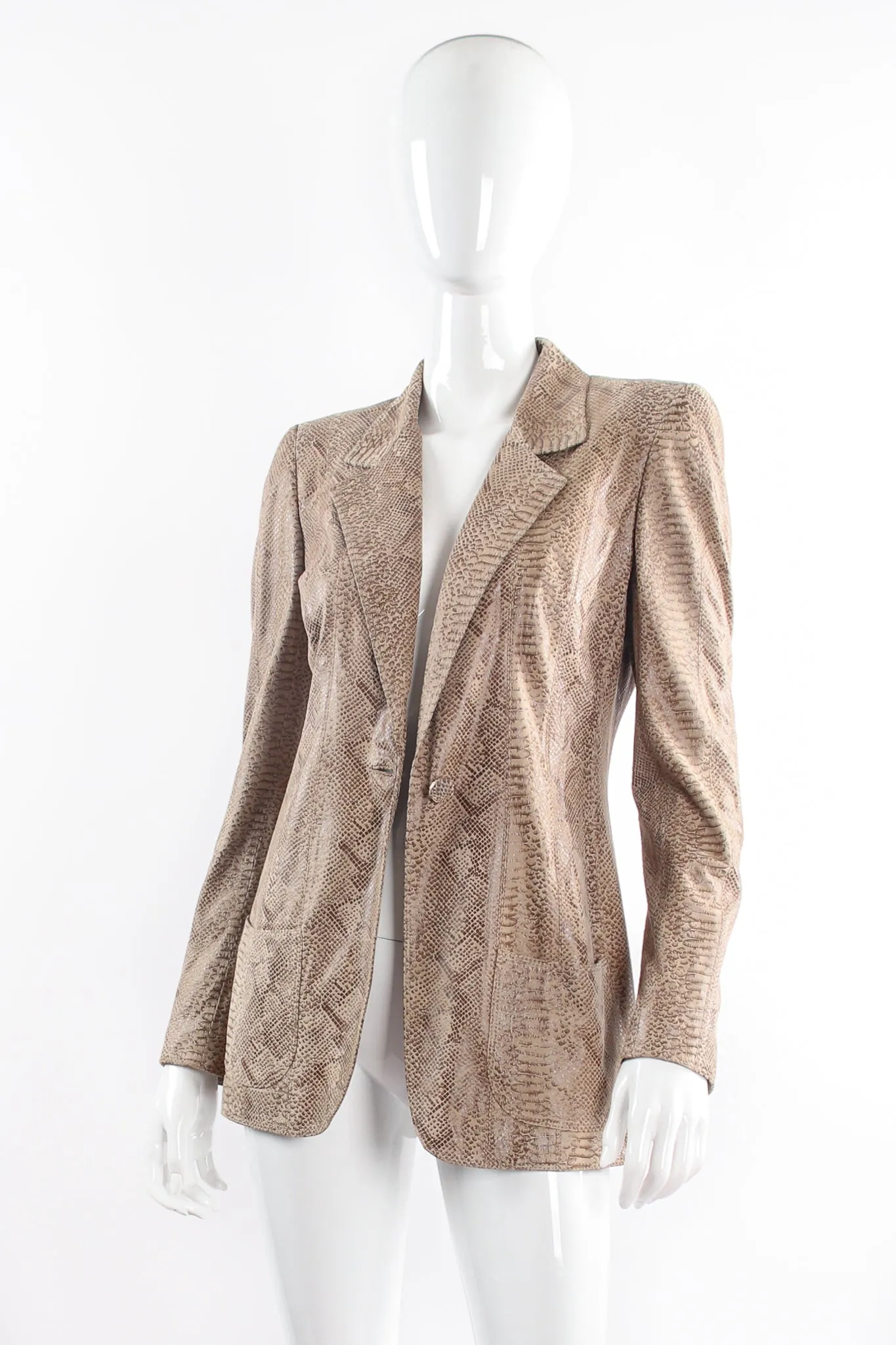Parallèle Suede Snakeskin Jacket & Pant Suit