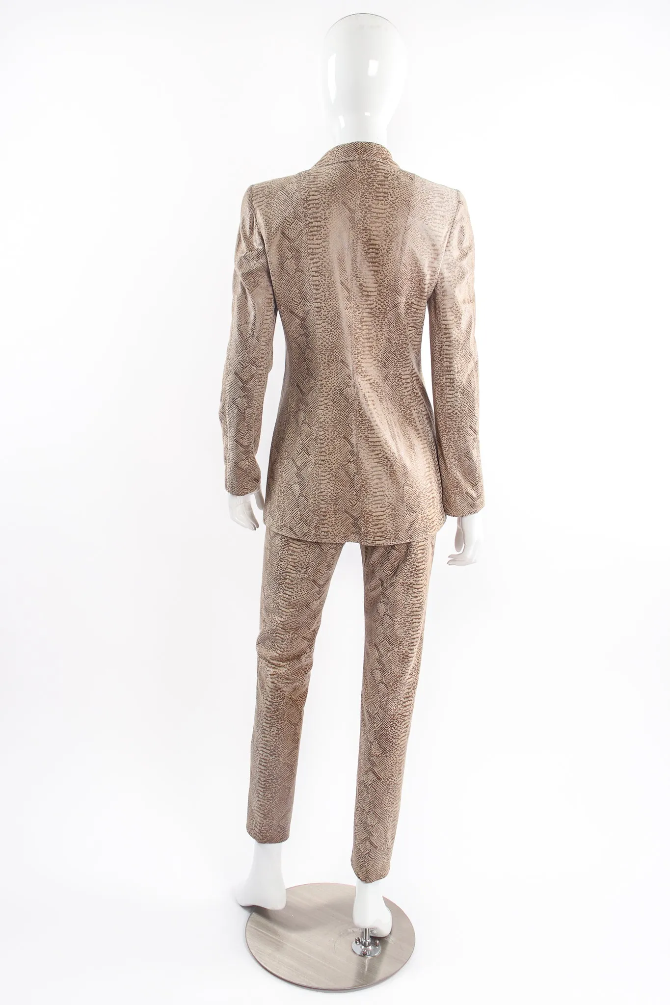 Parallèle Suede Snakeskin Jacket & Pant Suit