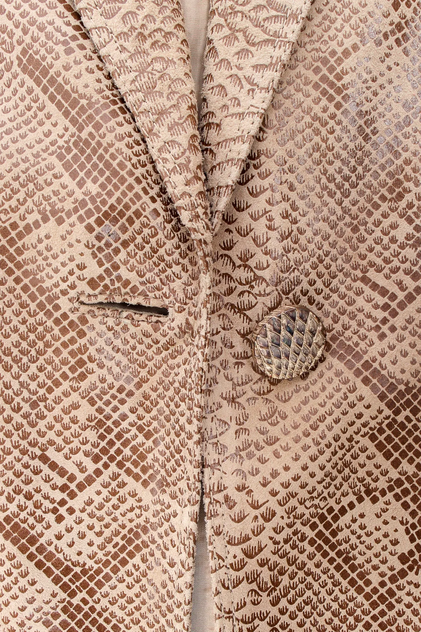 Parallèle Suede Snakeskin Jacket & Pant Suit