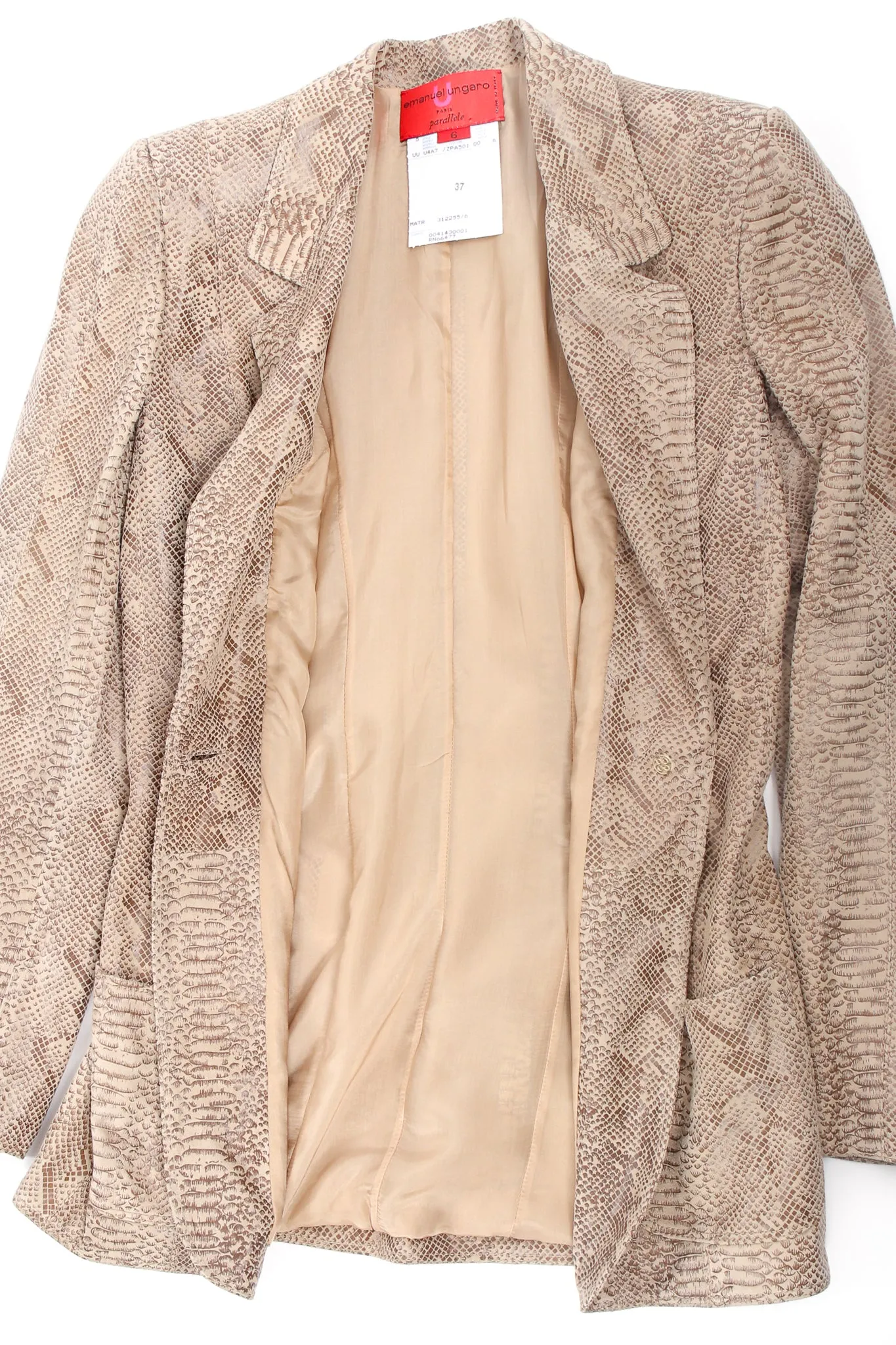 Parallèle Suede Snakeskin Jacket & Pant Suit