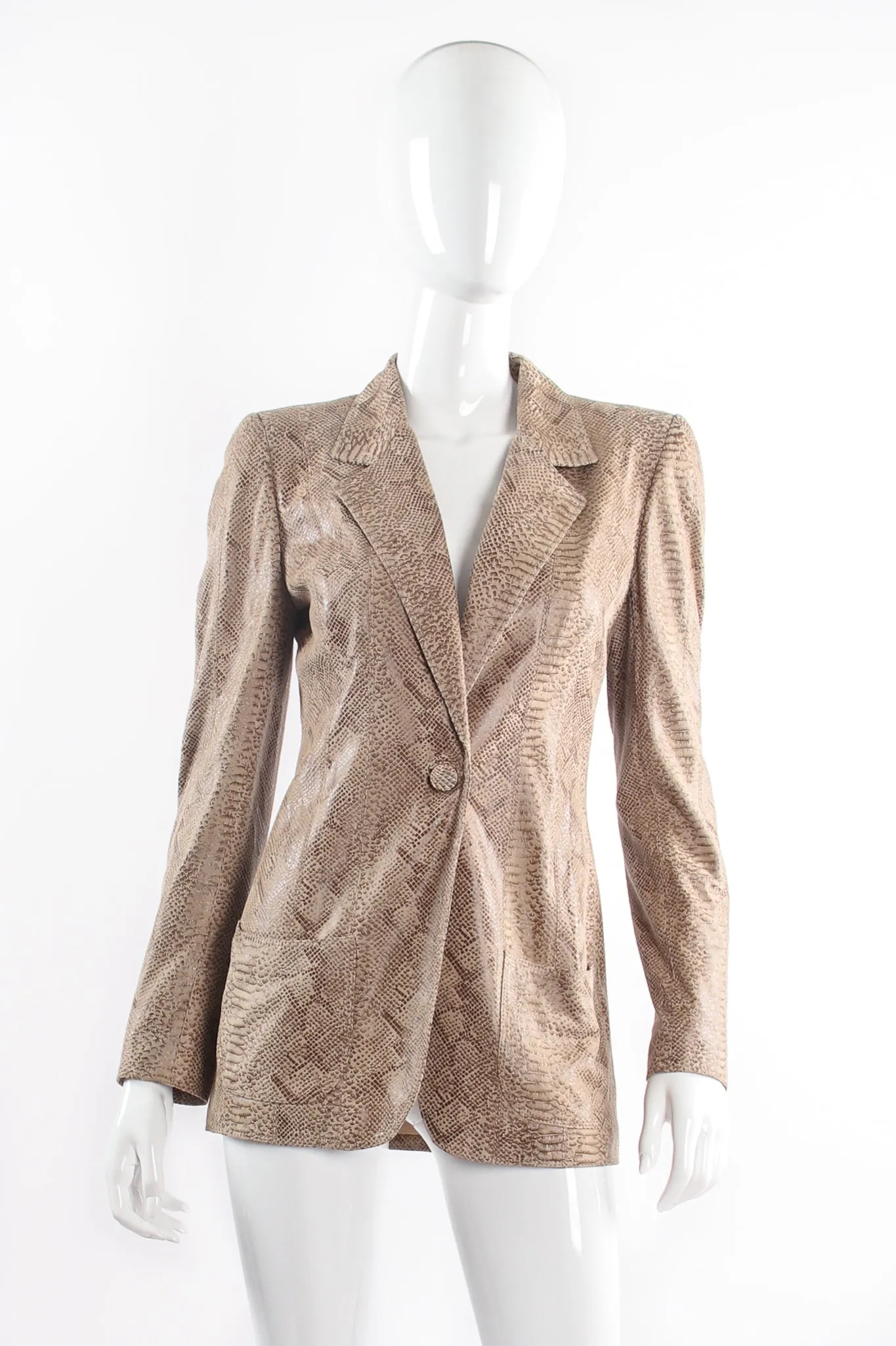 Parallèle Suede Snakeskin Jacket & Pant Suit