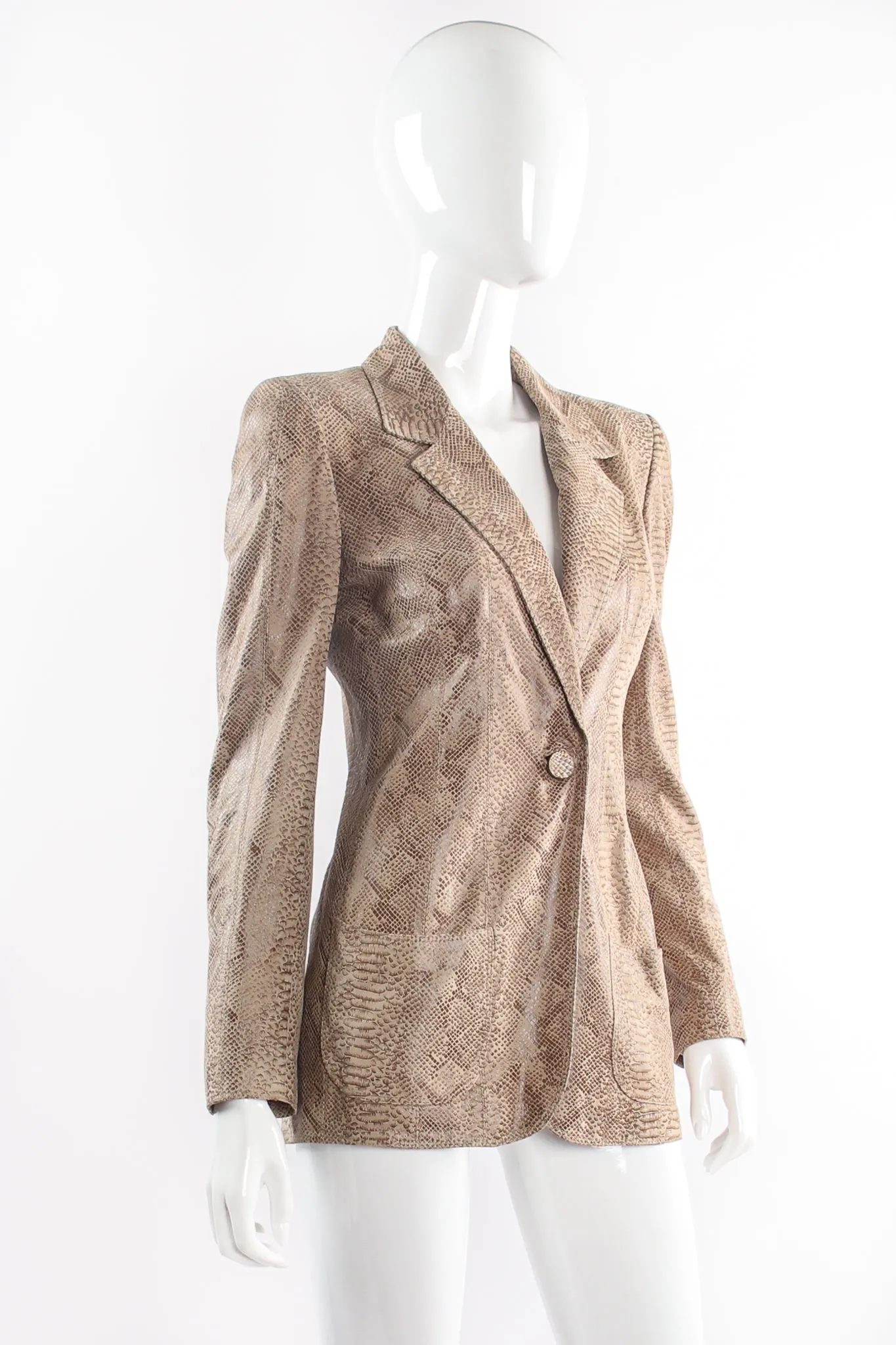 Parallèle Suede Snakeskin Jacket & Pant Suit