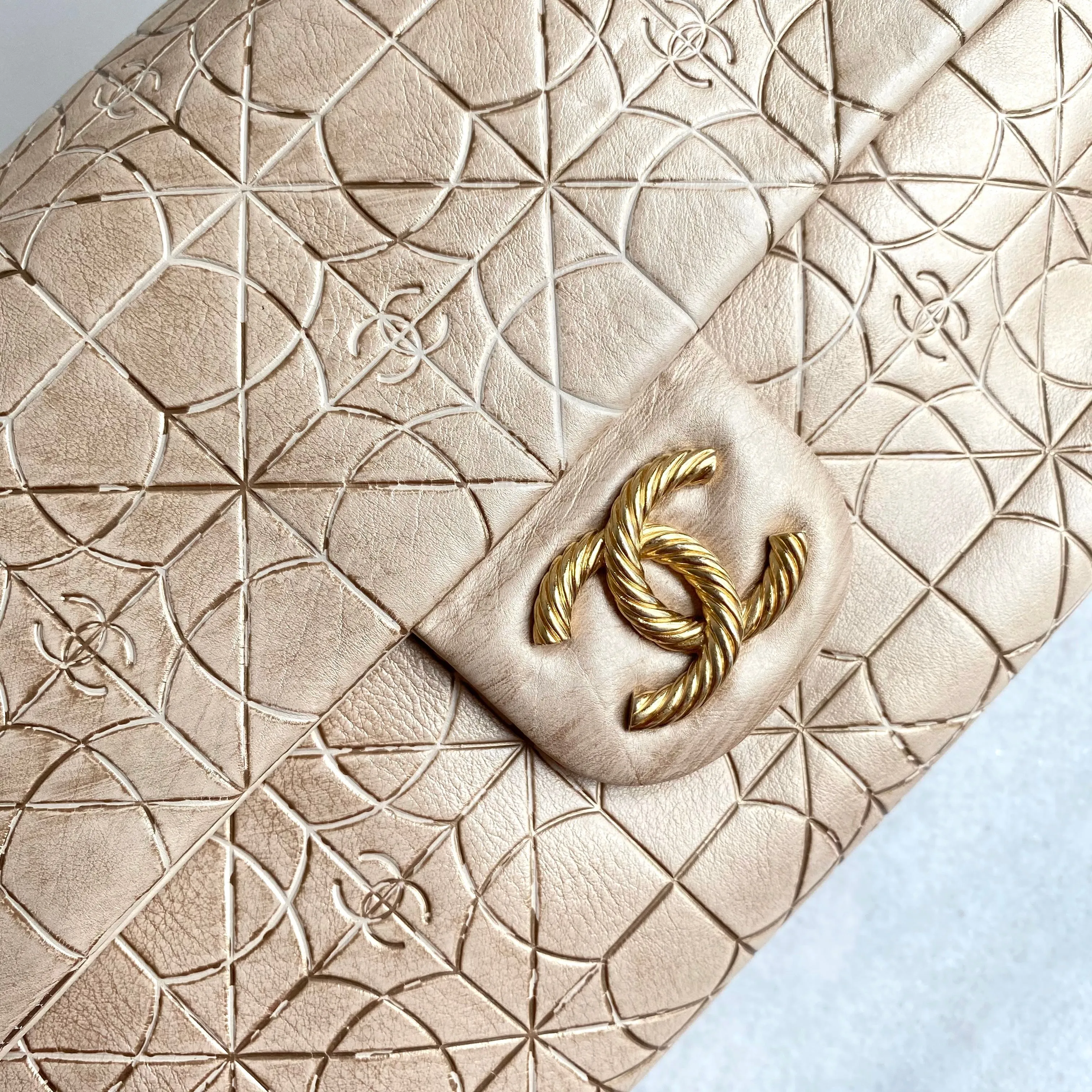 Paris-Moscou Moujik Sand Beige Flap Bag