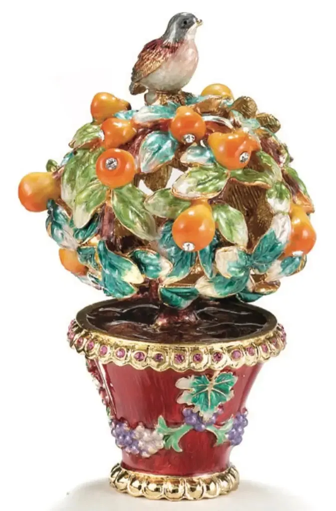 Partridge in a Pear Tree Trinket Box