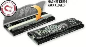 Pay-Pay 1 1/4 Negro Extra Lightweight Papers with Magnetic Closing (25 Books Per Display))