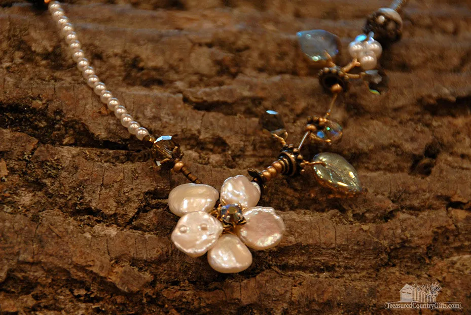 Pearl Tendril Handmade Necklace