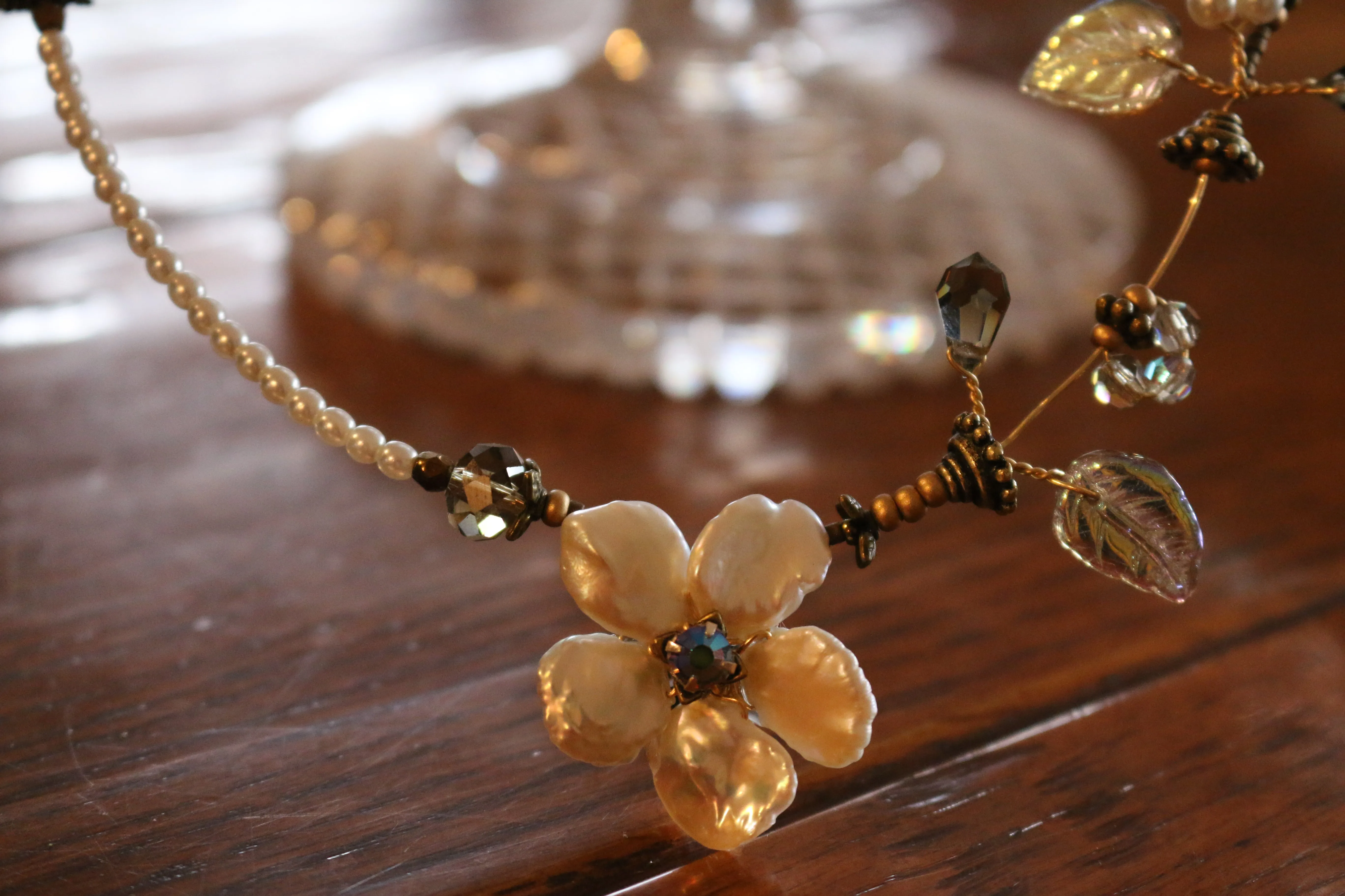 Pearl Tendril Handmade Necklace