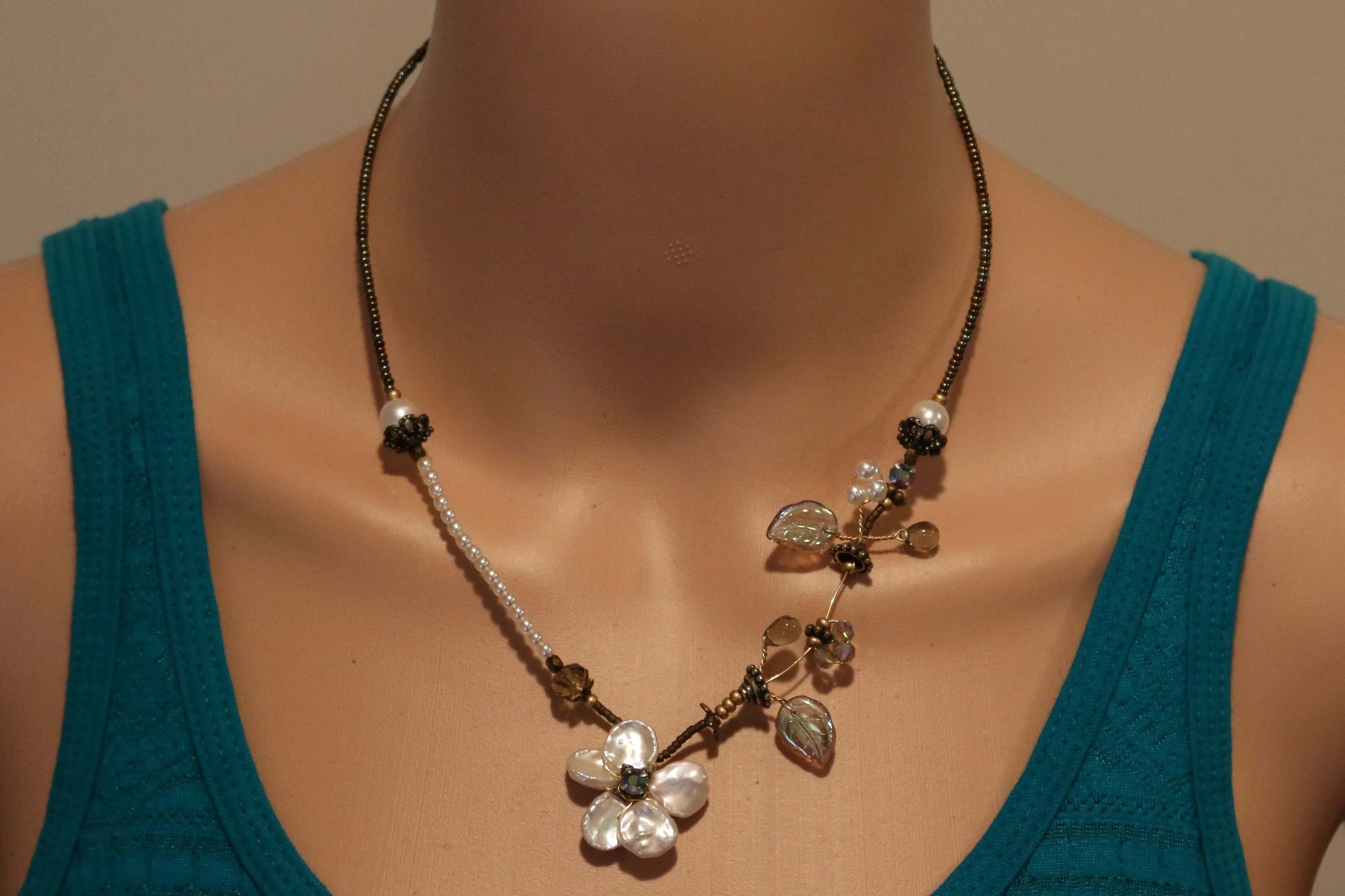 Pearl Tendril Handmade Necklace