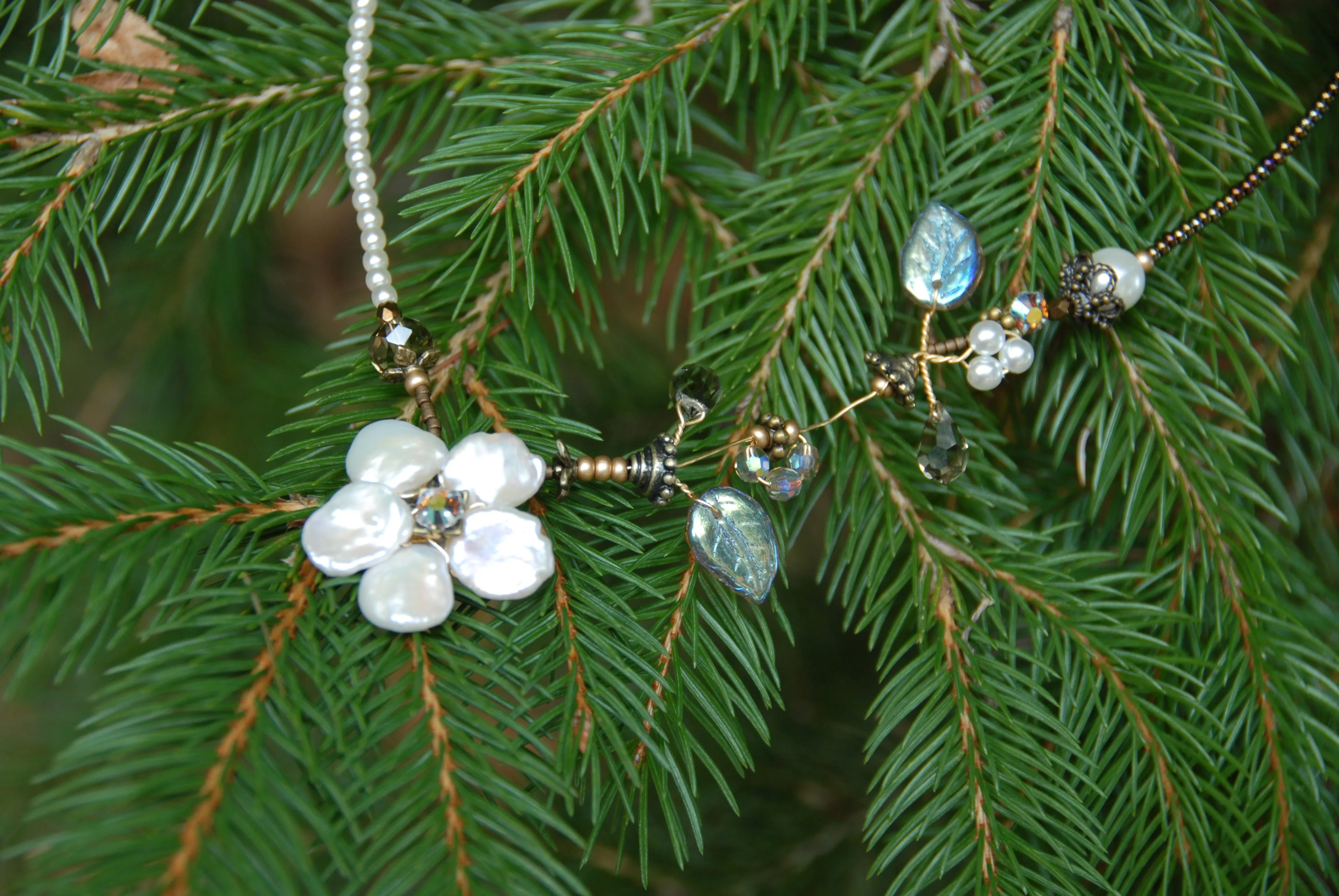 Pearl Tendril Handmade Necklace
