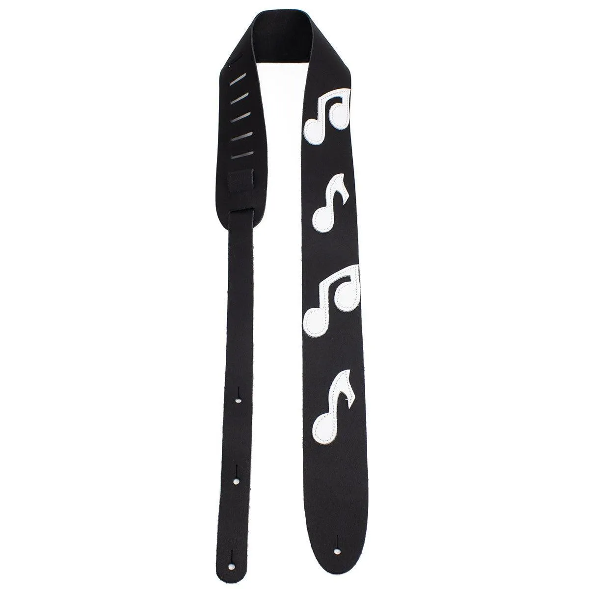 Perri's 2.5" Famous Guitar Strap ~ Black with Musical Notes