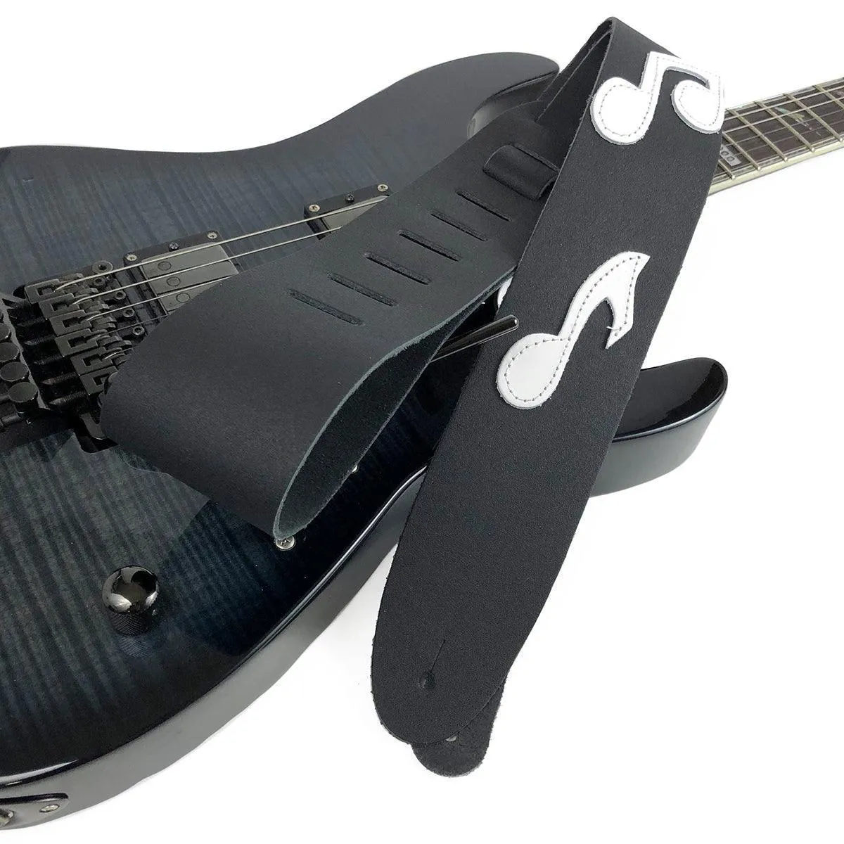 Perri's 2.5" Famous Guitar Strap ~ Black with Musical Notes