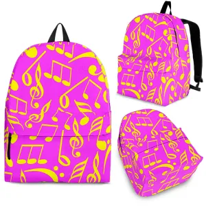 Pink and Yellow Music Notes