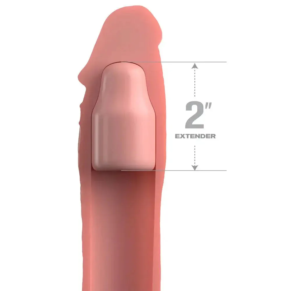 Pipedream 7-inch Silicone Flesh Pink Penis Extender with Strap