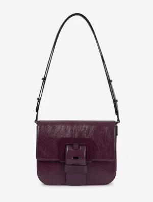 plum patent leather touch me bag