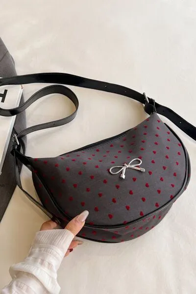 Polyester Printed Adjustable Strap Crossbody Bag
