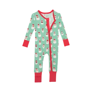 Posh Peanut Baby Convertible Romper Zippered One Piece in Santa Medley
