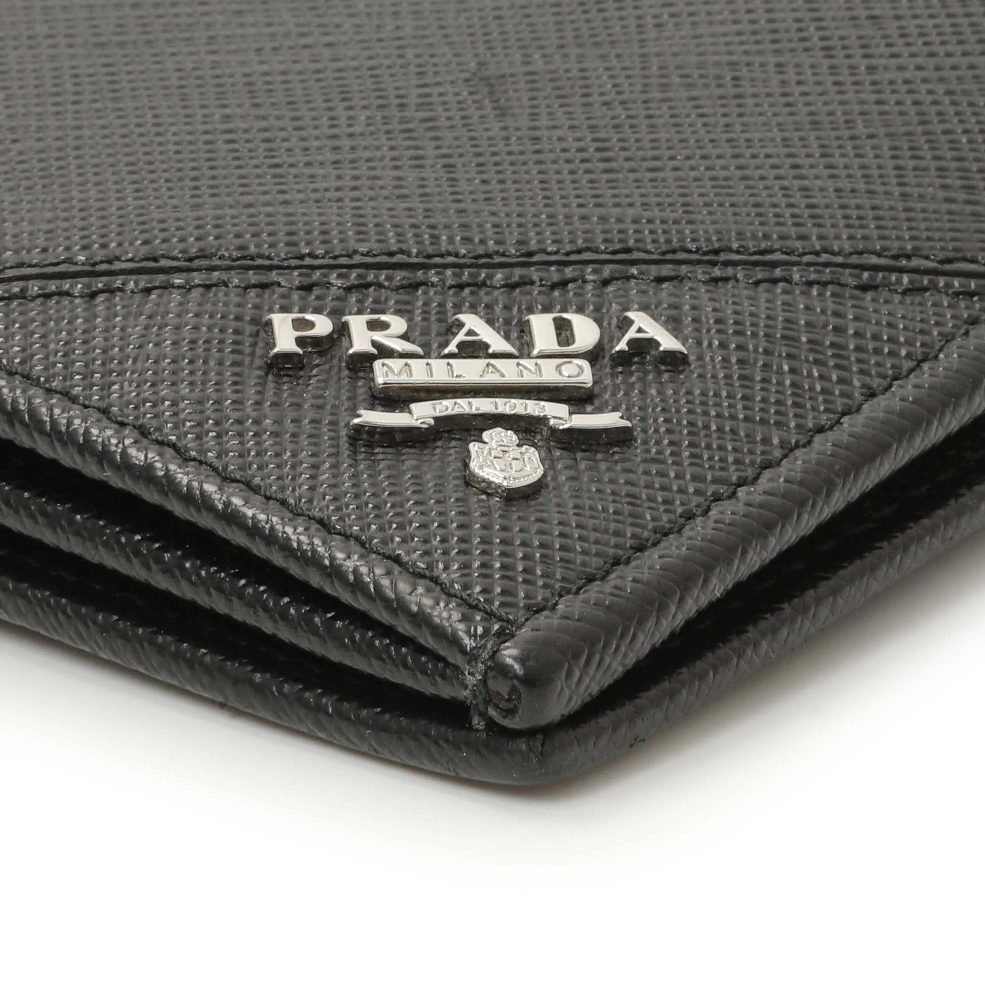 Prada Nero Saffiano Bifold Long Wallet