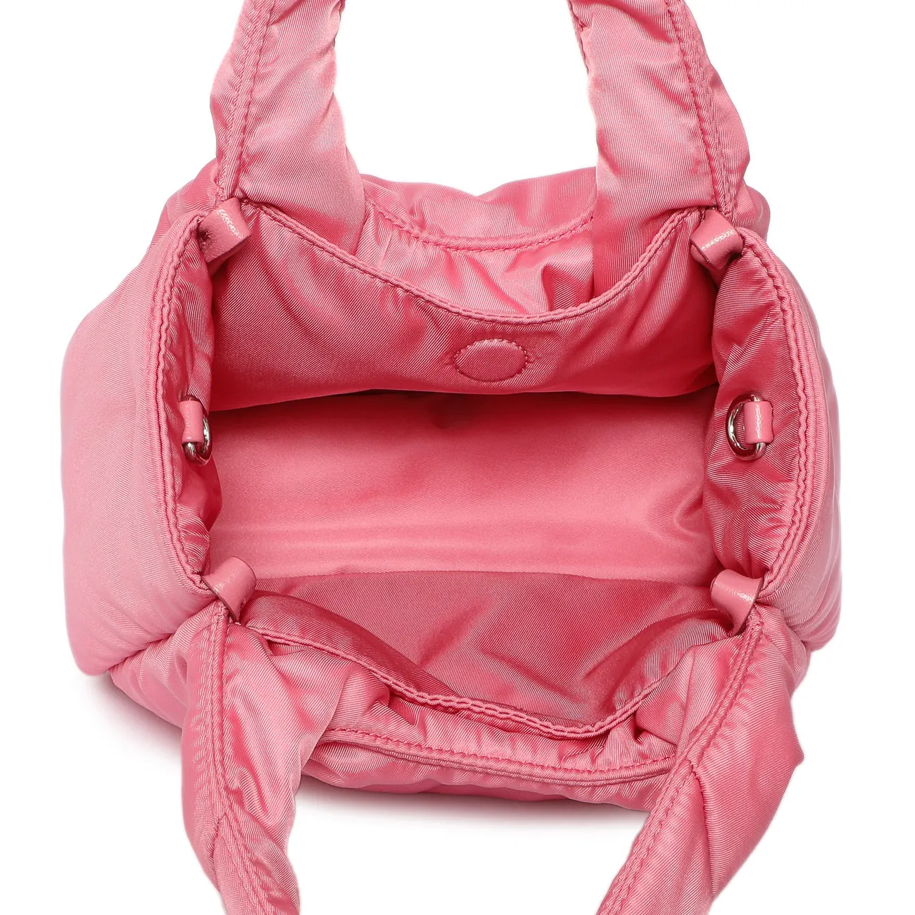 Prada Pink Re-Nylon Mini Padded Soft Tote