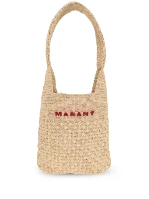 Praia small straw shoulder bag