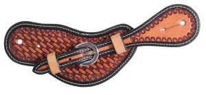 Professional's Choice Chestnut Basket Weave Spur Strap
