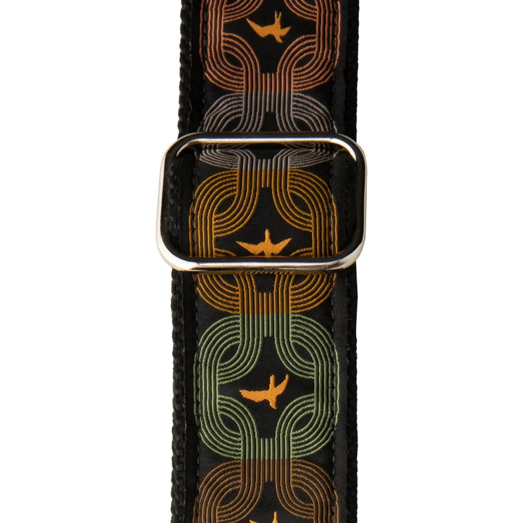 PRS 2 Inch Deluxe Retro Guitar Strap w/Custom Jacquard, Beige Birds